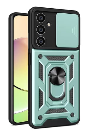 Newface Samsung Galaxy A05S Kılıf Pars Lens Yüzüklü Silikon - Yeşil