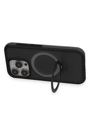 Joko Apple iPhone 15 Pro Max Zorda Airbag Magsafe Standlı Kapak - Titan Gri