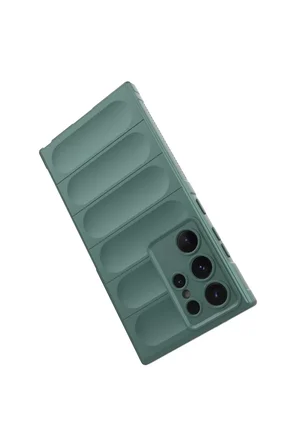 Newface Samsung Galaxy S24 Ultra Kılıf Optimum Silikon - Koyu Yeşil