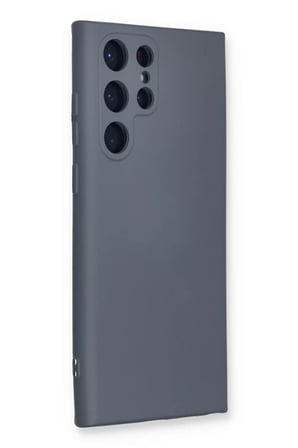Newface Samsung Galaxy S24 Ultra Kılıf Nano içi Kadife Silikon - Gri