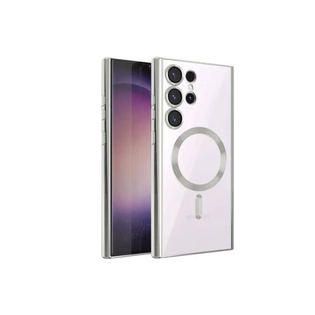 Newface Samsung Galaxy S23 Ultra Kılıf Kross Magneticsafe Kapak - Titan Gri