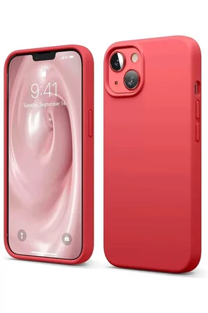 Newface Apple iPhone 14 Kılıf First Silikon - Kırmızı