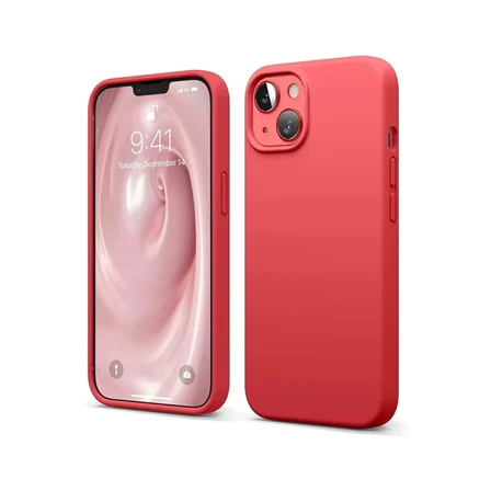 Newface Apple iPhone 14 Kılıf First Silikon - Kırmızı