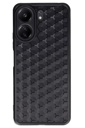 Newface Xiaomi Redmi 13C Kılıf Petek Silikon Kapak - Siyah