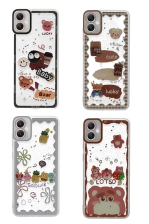 Newface Samsung Galaxy A05 Kılıf Sweet Desenli Silikon Kapak - Şeffaf