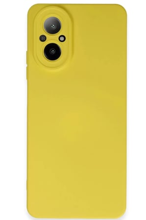 Newface Realme 12 Lite Kılıf Nano içi Kadife Silikon - Sarı