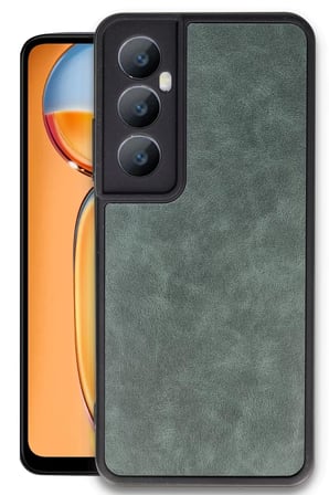 Newface Realme C65 Kılıf Aras Deri Kapak - Koyu Yeşil