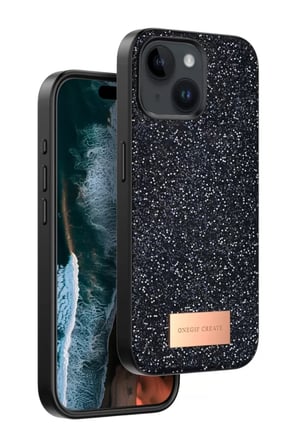 Onegif Apple iPhone 14 Bright Simli Kapak - Siyah