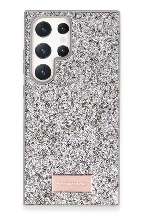 Onegif Samsung Galaxy S23 Ultra Bright Simli Kapak - Gümüş