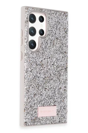 Onegif Samsung Galaxy S23 Ultra Bright Simli Kapak - Gümüş