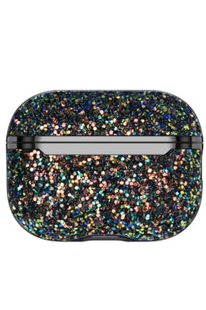 Onegif Apple Airpods 2 (2.nesil) Bright Simli Airpods Kapak - Siyah