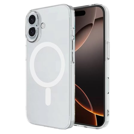 Newface Apple iPhone 16 Kılıf Magneticsafe Şeffaf Silikon - Şeffaf