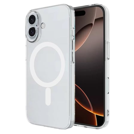 Newface Apple iPhone 16 Kılıf Magneticsafe Şeffaf Silikon - Şeffaf