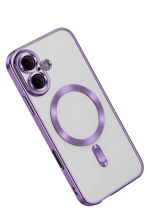 Newface Apple iPhone 16 Kılıf Kross Magneticsafe Kapak - Mor