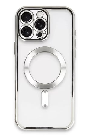 Newface Apple iPhone 16 Pro Kılıf Kross Magneticsafe Kapak - Gümüş
