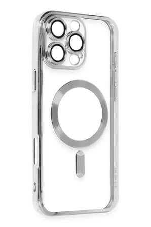 Newface Apple iPhone 16 Pro Kılıf Kross Magneticsafe Kapak - Gümüş