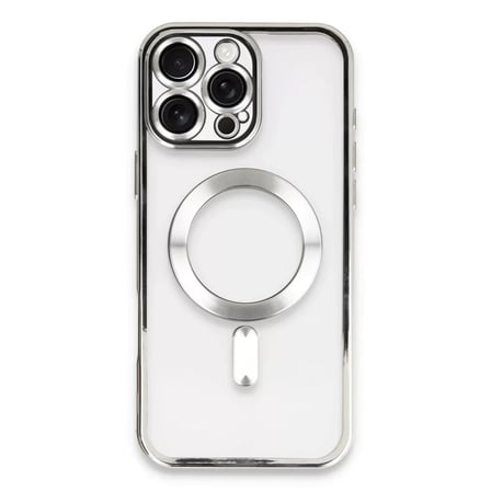 Newface Apple iPhone 16 Pro Kılıf Kross Magneticsafe Kapak - Gümüş