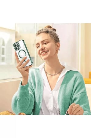 Newface Apple iPhone 16 Pro Max Kılıf Kross Magneticsafe Kapak - Gümüş