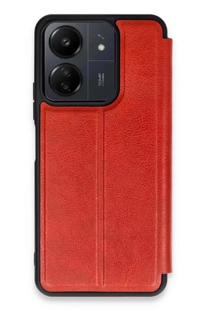 Newface Xiaomi Redmi 13C Kılıf Flip Cover - Kırmızı