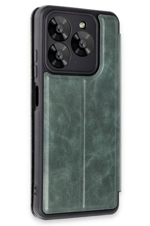 Newface General Mobile Era 30 Kılıf Flip Cover - Koyu Yeşil