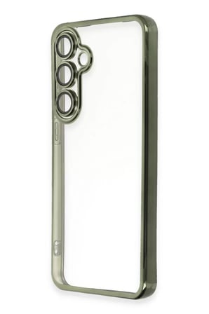 Newface Samsung Galaxy S24 FE Kılıf Razer Lensli Silikon - Yeşil