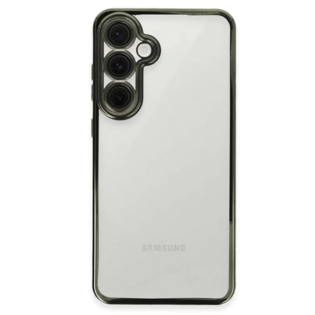 Newface Samsung Galaxy S24 FE Kılıf Razer Lensli Silikon - Yeşil