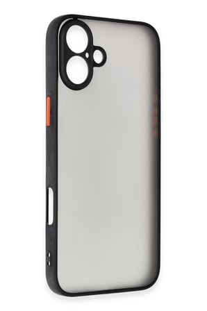 Newface Apple iPhone 16 Kılıf Montreal Silikon Kapak - Siyah