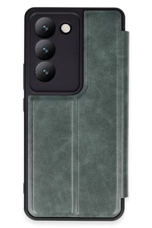 Newface Vivo V30 Lite 4G Kılıf Flip Cover - Koyu Yeşil