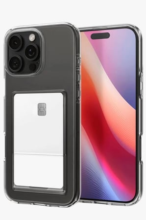 Newface Apple iPhone 16 Pro Max Kılıf Kart Şeffaf Silikon - Şeffaf