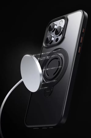 Joko Apple iPhone 16 Pro Avatar 360 Dönen Magsafe Kapak - Titan Gri