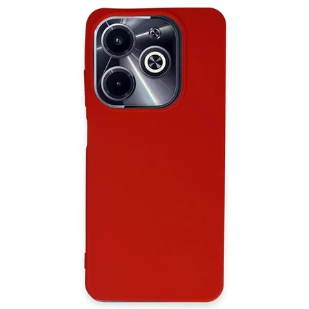 Newface İnfinix Hot 40i Kılıf First Silikon - Kırmızı