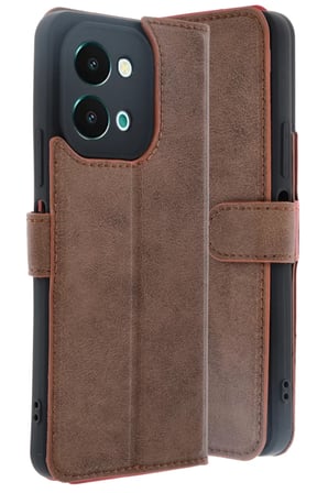 Newface Vivo Y28 Kılıf Trend S Plus Kapaklı Kılıf - Taba
