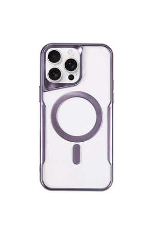 Newface Apple iPhone 11 Pro Max Kılıf Boyi Magsafe Silikon Kapak - Derin Mor