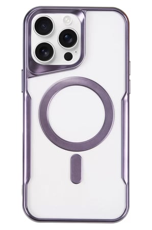 Newface Apple iPhone 16 Pro Max Kılıf Boyi Magsafe Silikon Kapak - Derin Mor