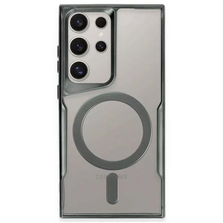Newface Samsung Galaxy S23 Ultra Kılıf Boyi Magsafe Silikon Kapak - Yeşil