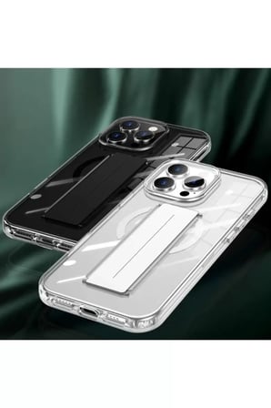 Joko Apple iPhone 15 Kılıf Alfa Magsafe Standlı Kapak - Şeffaf