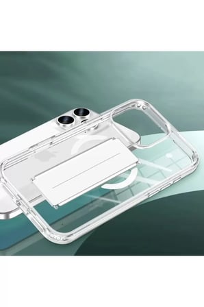 Joko Apple iPhone 15 Kılıf Alfa Magsafe Standlı Kapak - Şeffaf