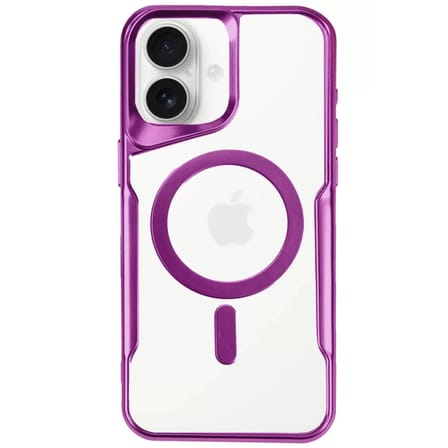 Newface Apple iPhone 16 Kılıf Boyi Magsafe Silikon Kapak - Pembe