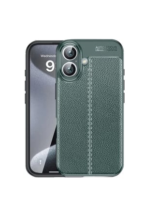 Newface Apple iPhone 16 Kılıf Auto Focus Kapak - Koyu Yeşil