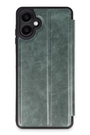 Newface Samsung Galaxy A06 Kılıf Flip Cover - Koyu Yeşil