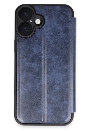 Newface Apple iPhone 16 Plus Kılıf Flip Cover - Lacivert