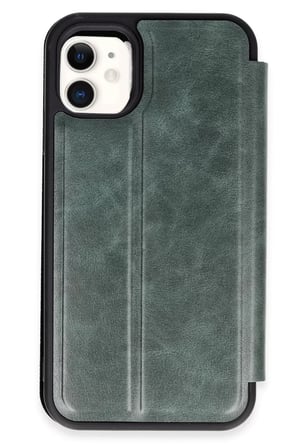 Newface Apple iPhone 11 Kılıf Flip Cover - Koyu Yeşil