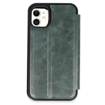 Newface Apple iPhone 11 Kılıf Flip Cover - Koyu Yeşil