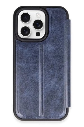Newface Apple iPhone 14 Pro Max Kılıf Flip Cover - Lacivert