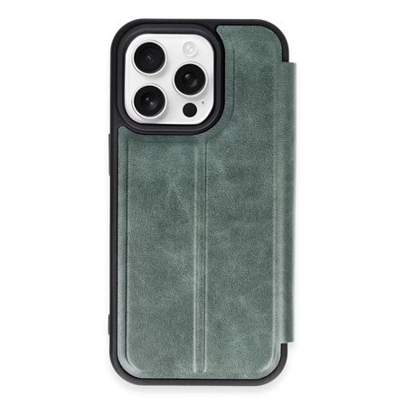 Newface Apple iPhone 14 Pro Max Kılıf Flip Cover - Koyu Yeşil