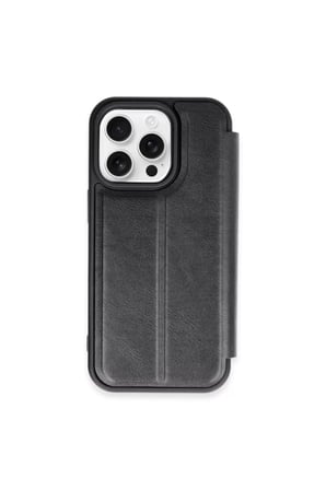 Newface Apple iPhone 15 Pro Max Kılıf Flip Cover - Siyah