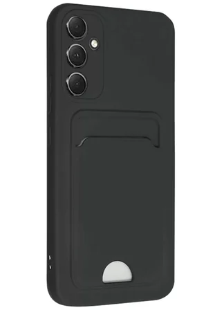 Newface Samsung Galaxy A16 5G Kılıf Kelvin Kartvizitli Silikon - Siyah
