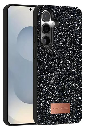 Onegif Samsung Galaxy S25 Bright Simli Kapak - Siyah