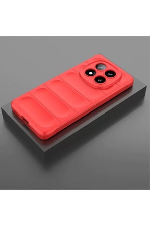 Newface Xiaomi Redmi Note 14 Pro 5G Kılıf Optimum Silikon - Kırmızı