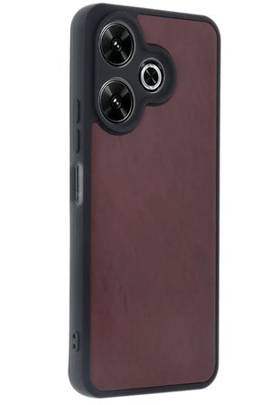 Newface Xiaomi Redmi 13 4G Kılıf Aras Deri Kapak - Bordo